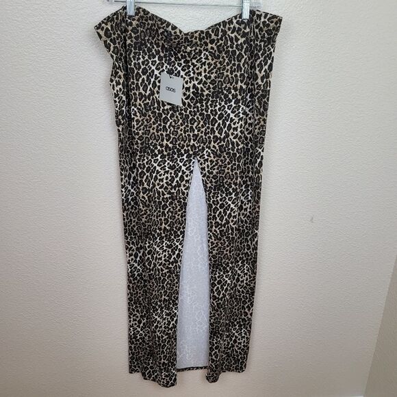ASOS Animal Print Maxi w/Long Slit Size 14 (2468) - Picture 2 of 7
